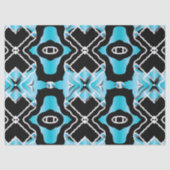 Tribal hedendaagse Turquoise Black White Pattern Tissuepapier (Voorkant)