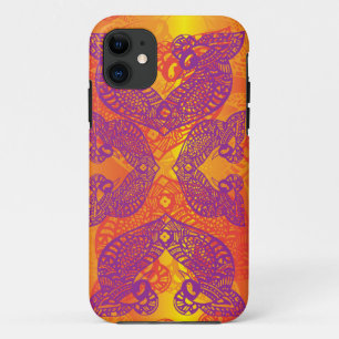 Tribal Henna Bird Tattoo iPhone 11 Hoesje