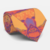 Tribal Hippie Paars Yellow Native Boho Stropdas (Opgerold)