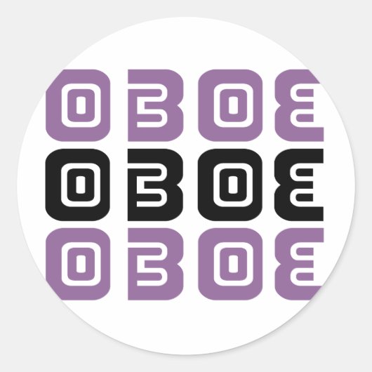 Tribal hobo muziek ronde sticker (Voorkant)