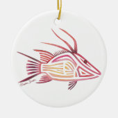 Tribal Hogfish Keramisch Ornament (Voorkant)