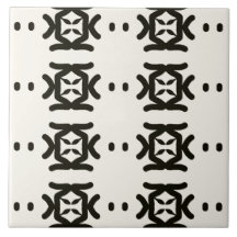 Tribal Home Zen Garden Walk Black & White