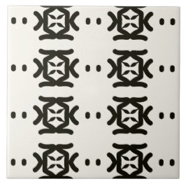 Tribal Home Zen Garden Walk Black & White Tegeltje