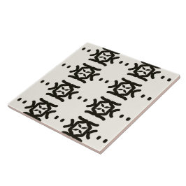 Tribal Home Zen Garden Walk Black & White Tegeltje