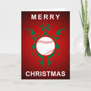 Tribal honkbal vrolijk Kerstmis Feestdagen Kaart