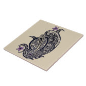 Tribal Honu Hawaiian Zee Turtle Ceramic Tile Tegeltje (Zijkant)