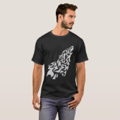 Tribal Howling Wolf Design - gedurfde en majestueu T-shirt (Voorkant volledig)