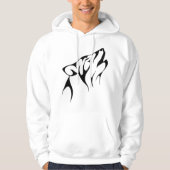Tribal Howling Wolf Graphic Hoodie (Voorkant)
