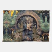 Tribal Hummingbird Goddess Theedoek (Horizontaal)