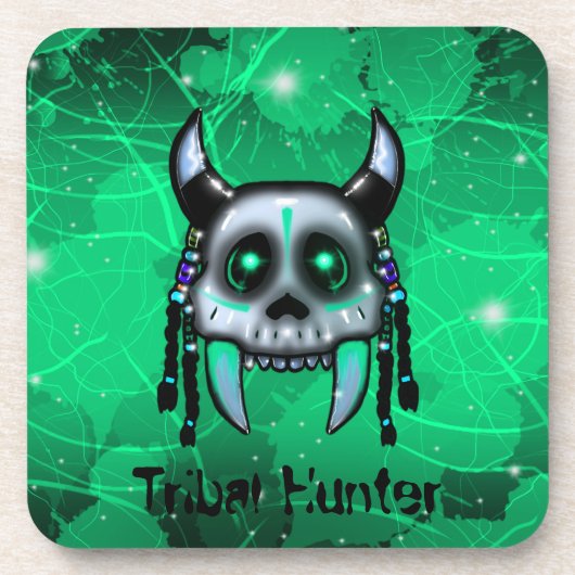 Tribal Hunter Hard plastiek onderzetter (Voorkant)