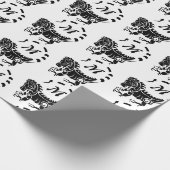 Tribal Iguana Monogram Cadeaupapier (Hoek)
