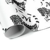 Tribal Iguana Monogram Cadeaupapier (Rol Hoek)