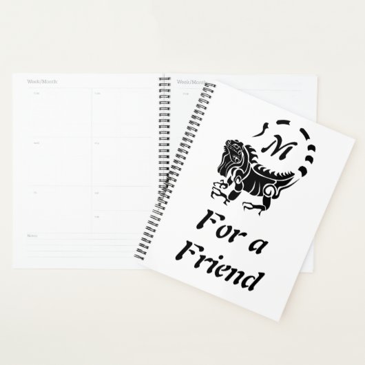 Tribal Iguana Monogram Planner (Display)