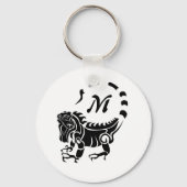 Tribal Iguana Monogram Sleutelhanger (Voorkant)