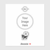 Tribal Iguana Monogram Sticker (Vel)