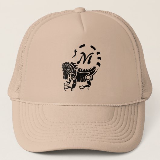 Tribal Iguana Monogram Trucker Pet (Voorkant)