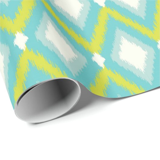 Tribal Ikat Chevron Cadeaupapier (Rol Hoek)