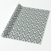 Tribal Ikat Chevron Cadeaupapier (Uitgerold)