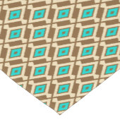Tribal Ikat Pattern, Beige, Taupe en Turquoise Korte Tafelloper (Hoek)