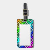 Tribal Ikat Rainbow kleurig patroon Bagagelabel (Voorkant verticaal)