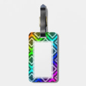 Tribal Ikat Rainbow kleurig patroon Bagagelabel (Achterkant verticaal)