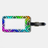 Tribal Ikat Rainbow kleurig patroon Bagagelabel (Achterkant horizontaal)