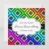 Tribal Ikat Rainbow kleurig patroon Kaart (Achterkant)