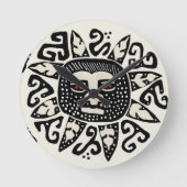 Tribal Indian Sun Spirit Ronde Klok (Voorkant)