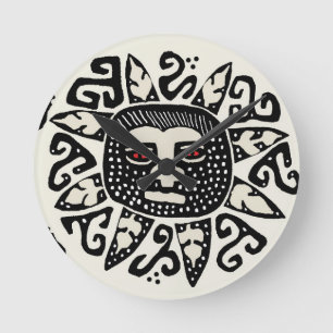 Tribal Indian Sun Spirit Ronde Klok