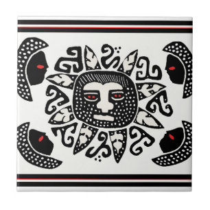 Tribal Indian Sun Spirit Tegeltje