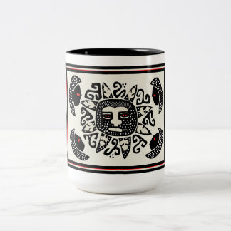 Tribal Indian Sun Spirit Tweekleurige Koffiemok