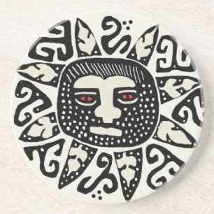 Tribal Indian Sun Spirit Zandsteen Onderzetter