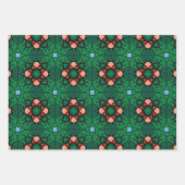 Tribal inheemse kunst in vet kleuren patroon set 1 inpakpapier vel (Voorkant 3)