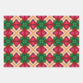 Tribal inheemse kunst in vet kleuren patroon set 1 inpakpapier vel (Voorkant 3)