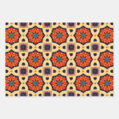 Tribal inheemse kunst in vet kleuren patroon set 2 inpakpapier vel (Voorkant)