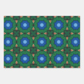 Tribal inheemse kunst in vet kleuren patroon set 4 inpakpapier vel (Voorkant 2)