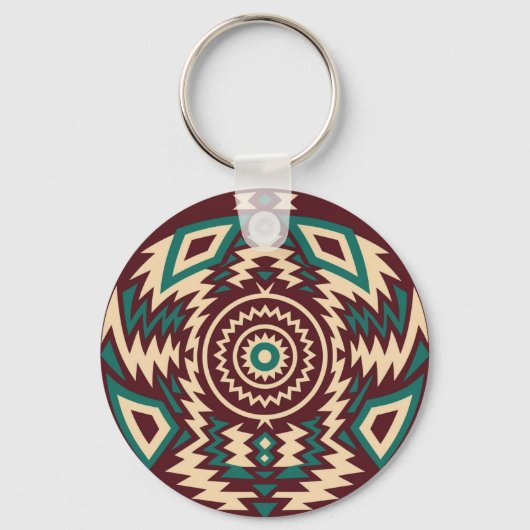 Tribal Inspired Geometric Mandala Sleutelhanger (Voorkant)