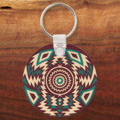 Tribal Inspired Geometric Mandala Sleutelhanger (Voorkant)