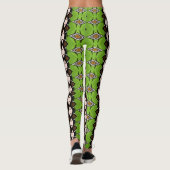 Tribal Inspired Green Patterned Leggings (Achterkant)