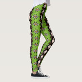 Tribal Inspired Green Patterned Leggings (Rechts)