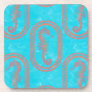 Tribal Island Seahorse Bier Onderzetter