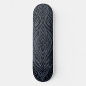Tribal Island Stijl Zwart op Navy Design Persoonlijk Skateboard (Voorkant)