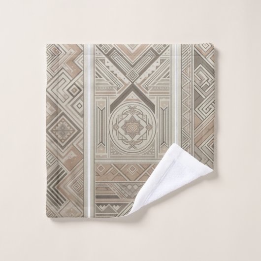 Tribal Kaleidoscope Geometrische Cool Abstracte aa Bad Handdoek (Wasdoekje)