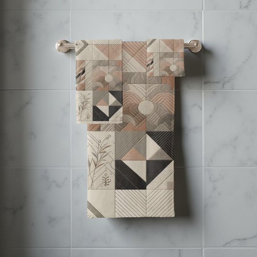 Tribal Kaleidoscope Geometrische Cool Abstracte aa Bad Handdoek