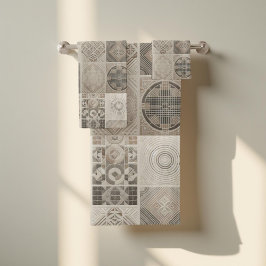 Tribal Kaleidoscope Geometrische Cool Abstracte aa Bad Handdoek