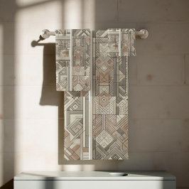 Tribal Kaleidoscope Geometrische Cool Abstracte aa Bad Handdoek