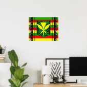Tribal Kanaka Maoli Flag Poster (Thuiskantoor)