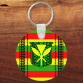 Tribal Kanaka Maoli Flag Sleutelhanger (Voorkant)