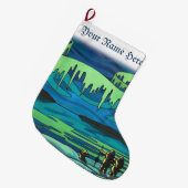 Tribal Kerstkousen Gepersonaliseerde kousen Grote Kerstsok (Voorkant (Hangend))