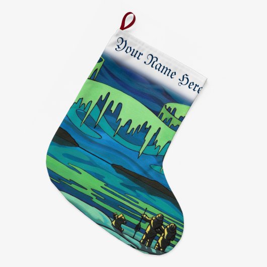 Tribal Kerstkousen Gepersonaliseerde kousen Grote Kerstsok (Voorkant (Hangend))